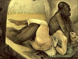 Vintage Erotic Drawings: Retro Cartoon Interracial Anime Hentai