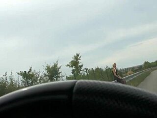 Cheap deal with a hot blonde on the street for quick cash