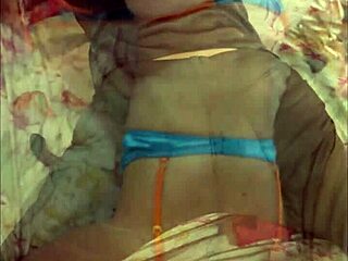 French amateur in leather lingerie gets spanked during pov sex