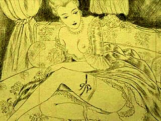 A vintage illustration depicts an erotic scene from the past