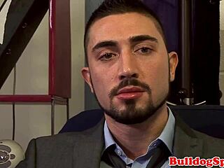 young punk bouncing on boss's hard cock?