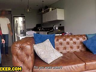 Petite redhead teen gives blowjob before rough oral and tight pussy filling with massive dick