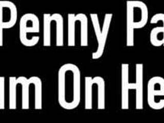 petite penny pax BENDS OVER for doggy handjob leading to hot CUM LOAD on lingerie