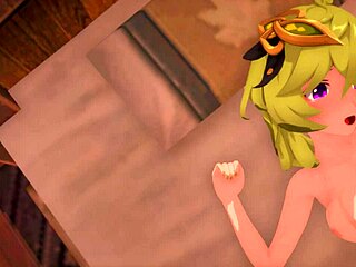 Collei от Genshin Impact на залез с лудо чукане в хентай сцена