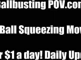 your pathetic little balls face humiliation from femdom ball kicking