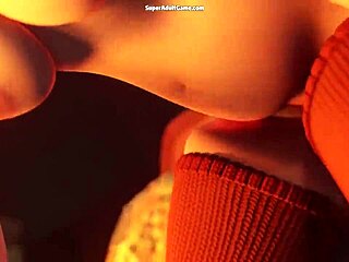 3D animated nerdy girl gets a blowjob in this adult game