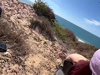 quick encounter with my girlfriend's friend in the public street, her big tits bouncing