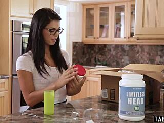 Cute Gina Valentina's First Intense Blowbang with Five Big Cocks in Taboo Orgy