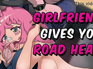 sucking your cock while you drive, she whispers in asmr roleplay