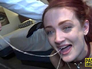Andi Rye is a skinny redhead and a submissive who loves hardcore sex