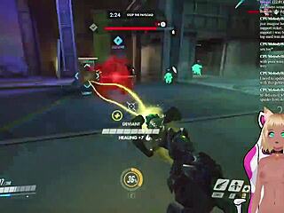 VTuber LEWDNEKO가 오버워치 플레이 중 캐릭터들에게 스팽킹 당해 2부