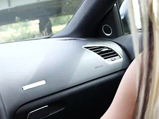 Cheap deal with a hot blonde on the street for quick cash