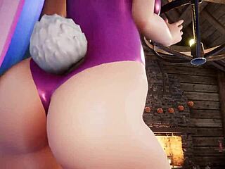 Hentai Vtuber's cosmic faith in bunny suit in VR