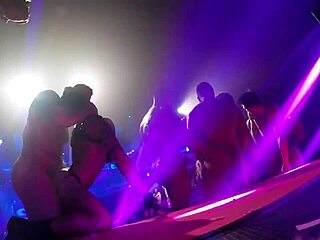 Gay porn stars party at night club and engage in group sex