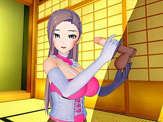 3D hentai game featuring sexy maid costume and big cock