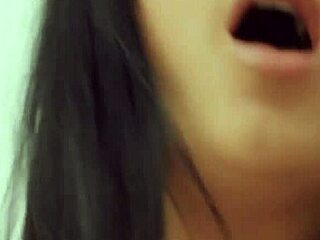 Teenie learns to engulf cock well with her tight pussy fucking