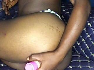 12 Inch Dildo Shakes Thighs In Gay Asshole Insertion Doggystyle