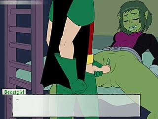 18titans part 11 - ravens boobjob in cartoon anime game