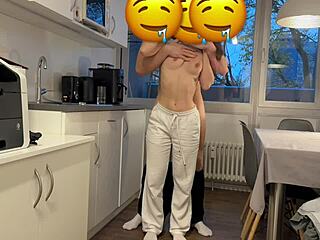Beautiful amateur with big ass gets ripped clothes and hard sex