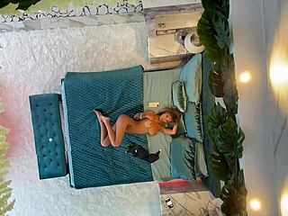 Monika fox posing naked on the bed