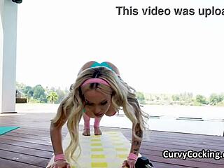 i’m banging this aerobic blonde hottie by the pool