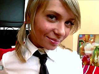 this cute student gets so nasty on me