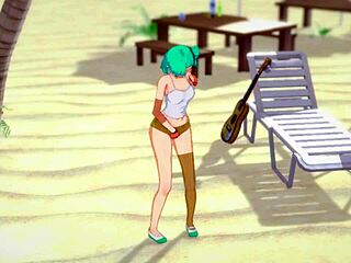 bulma caught touching herself in kame house - dragon ball hentai