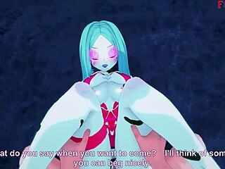 Rebecca hints at a blowjob in Night City