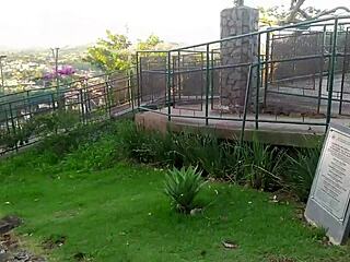 I flash my shaved big ass in shorts on brazilian street.