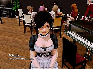 In Harem Hotel 295, players explore a luxurious hotel setting with various game mechanics and interactions.