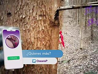 tatiana morales as little red riding hood lost in the forest with the wolf