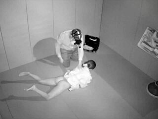 Bound kinky slut deepthroats cock with choking