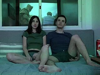 hot teen friends get horny watching a movie and cant resist fucking - amateur sex