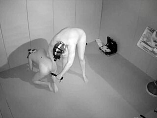 Bound kinky slut deepthroats cock with choking