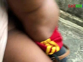 Ebony Mature Sin Sisterz Fucked Doggy By Landlord Son Outdoor