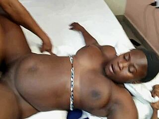 Ebony Couple's Marathon Make-Up Sex