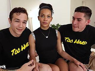 QB1 Dominates Straight Cheerleader and Slutty Friend in Wild MMF