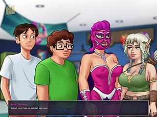 Animated erotic story with PC gameplay