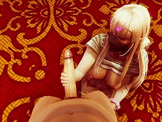 3D animated Japanese teen gets wild in uncut SFM