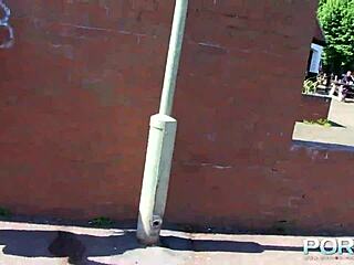 Redhead Ebony Goddess Pissing Outdoors