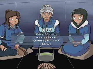 Visual novel-style porn game with anime art, commented gameplay
