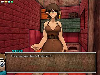 Enderman woman's wild anal play in Minecraft parody hentai