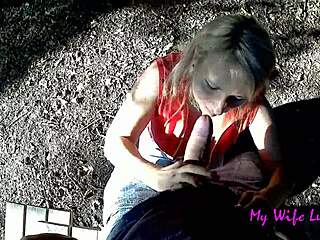 We stopped at a picnic area and luna immediately wanted to enjoy my big cock.