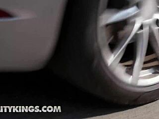 stephanie west, lenna lux, van wylde in car group hardcore swingers.