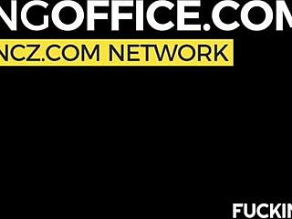 I had to satisfy the horny secretary with a blowjob and handjob.