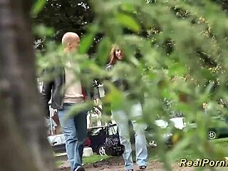 Busty Milf Snagged for Steamy Outdoor Cock Action