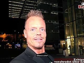 German 18-Year-Old Brunette Student with Glasses Picked Up for Wild Fucking