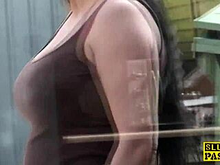 British milf throatfucked and pussy pounded