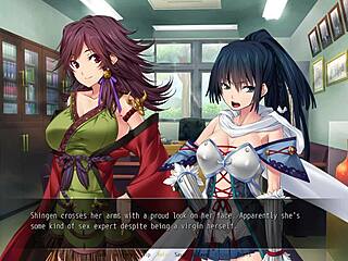 Jun gives her virginity to commander in anime game