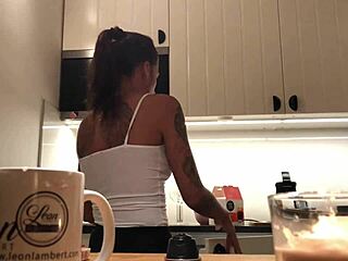 Hidden Cam Catches Braless Sylvia's Perfect Pokies And Amazing Nipples In Kitchen